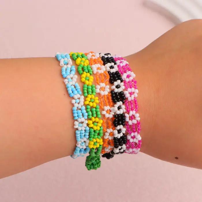 Bracelets multicolores en perles de pop-corn pour femmes