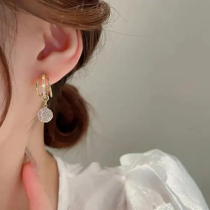 Boucles d'oreilles Vintage françaises avec pampilles en perles et raisin