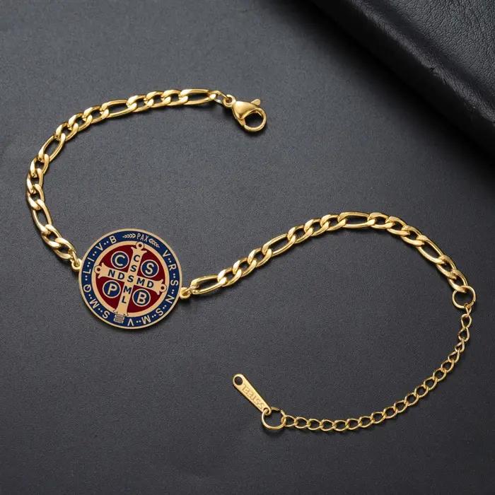 Bracelet Vassago Saint Benoît de Nursia en acier inoxydable ST. MVNIAMVR