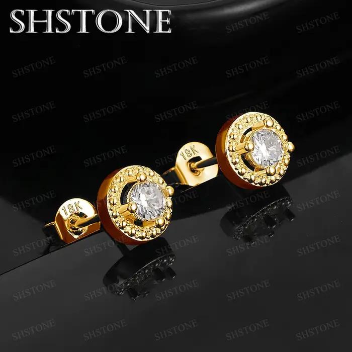 Boucles d'oreilles rondes en or 18 carats, Zircon, fleur de Rose, multi-circulaires, accessoire de m