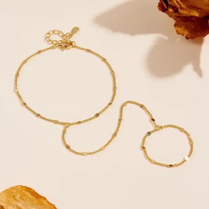 Bracelet chaîne de plage tendance en argent sterling S925