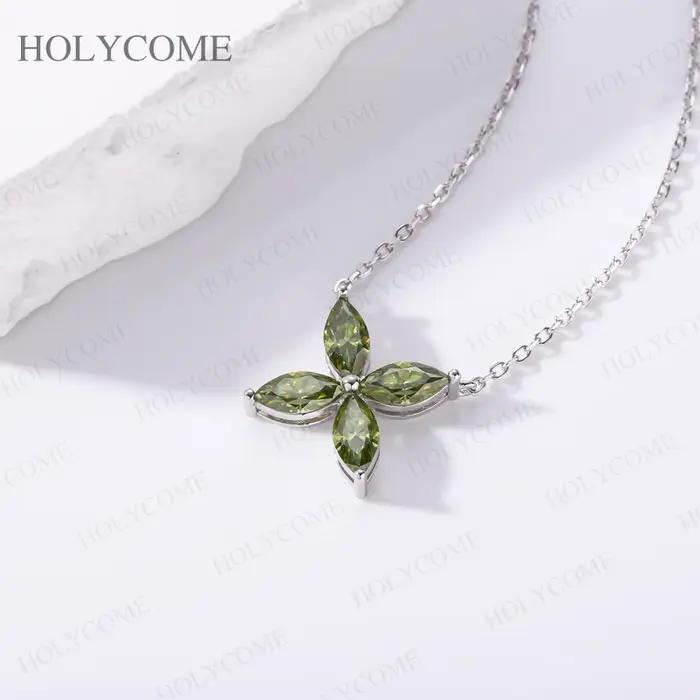 Collier pendentif marquise Moissanite en argent sterling 925 pour femmes occasions spéciales cadeau d'anniversaire mariage engagement