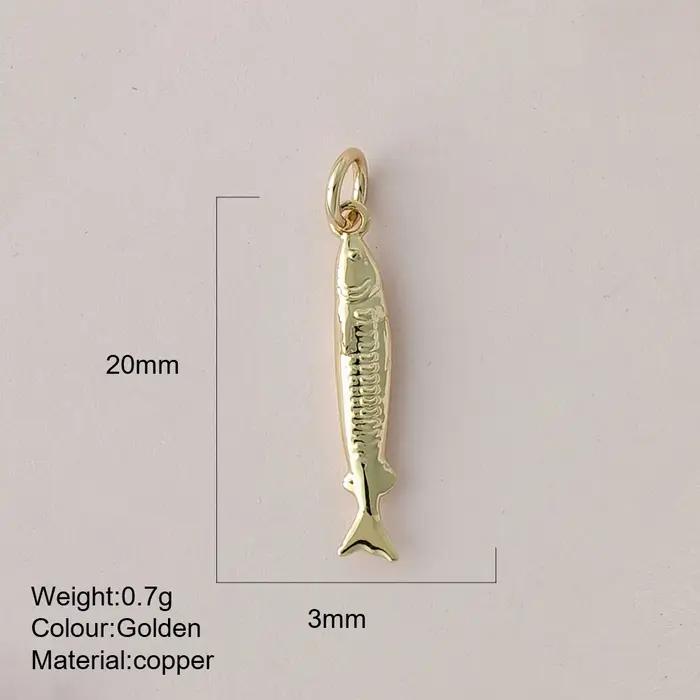 Breloques en forme de poisson mignon pour la fabrication de bijoux, fournitures d'animaux bohème, ac
