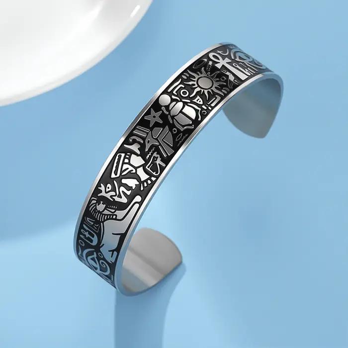 EUEAVAN mystérieux ancien égyptien Bracelet Anke croix oeil d'horus Sphinx symbole bracelets Vintage egypte amulette bijoux cadeau