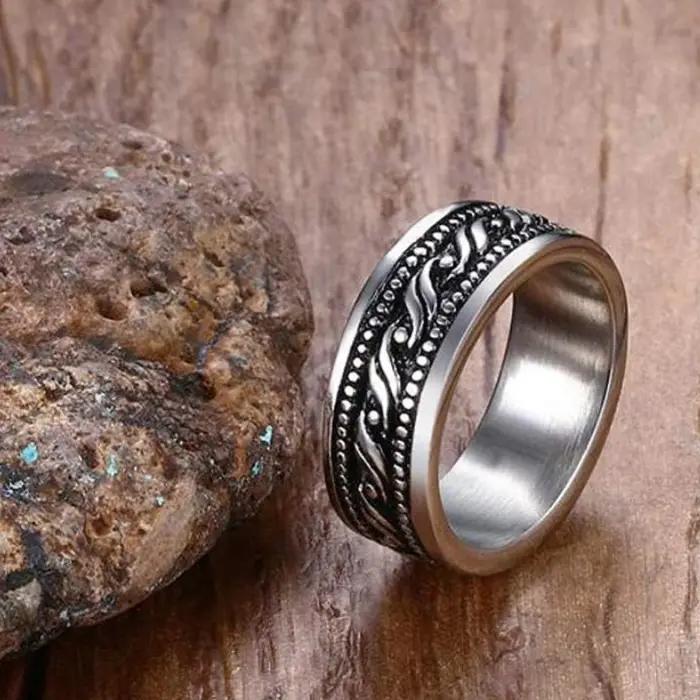 Bagues Totem de Pouce Celtique Punk en Acier Inoxydable Bijoux Polyvalents à La Mode Pour Hommes Occasions Spéciales