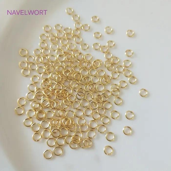 Anneau de saut ouvert en laiton plaqué or 18K haute qualité pour création de bijoux artisanaux et designs de haute joaillerie