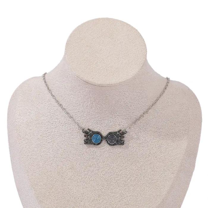 Collier de lunettes Luna Lovegood mauvais œil bleu rouge Boho bijou à offrir pour femmes occasions spéciales