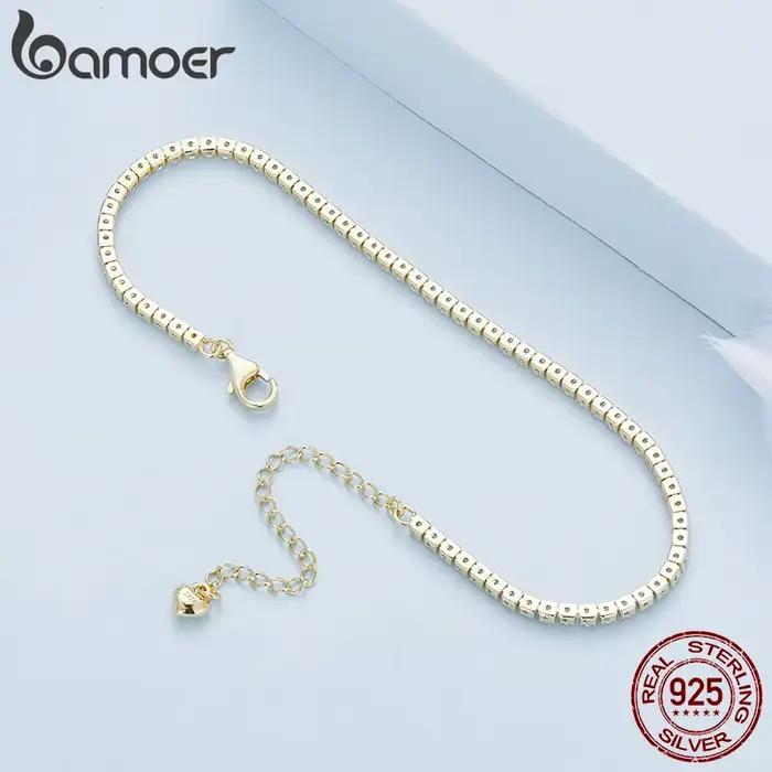Bamoer – Bracelet de Tennis en argent Sterling 925