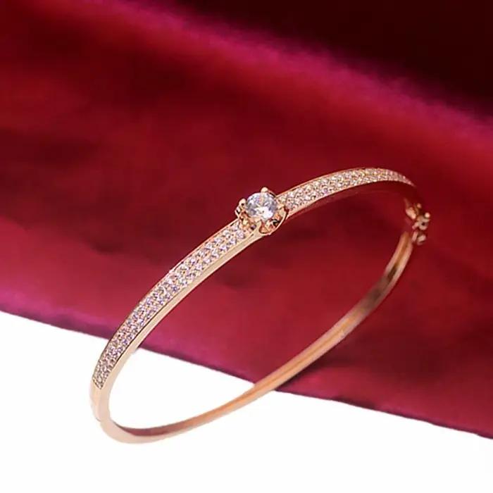 Bracelet classique plaqué or Rose clair pour femmes