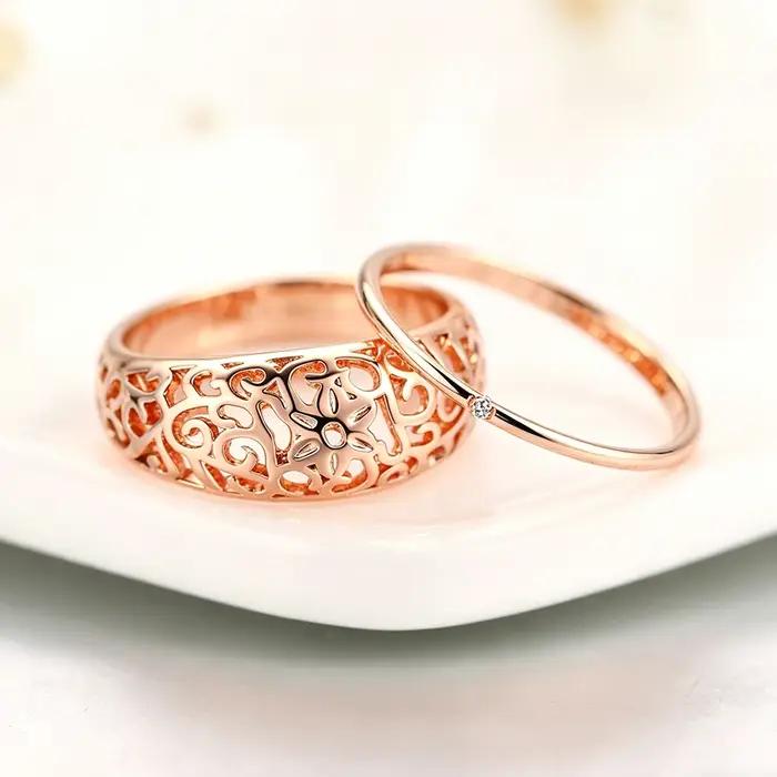 ZBathroom UYANG-Bague épaisse vintage pour femme