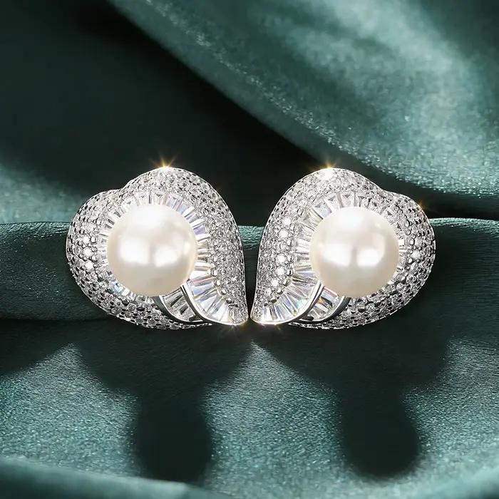 Huitan – boucles d'oreilles fantaisie en fausses perles pour femmes