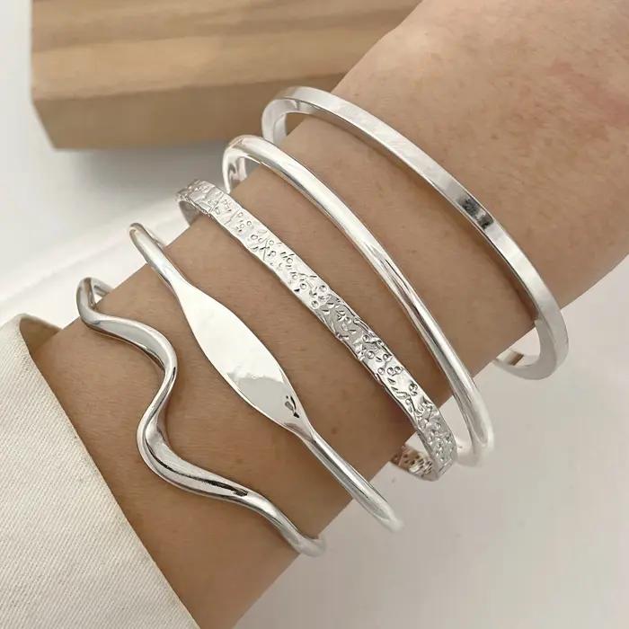 Bracelet en métal 100% argent Sterling 925 massif pour femmes