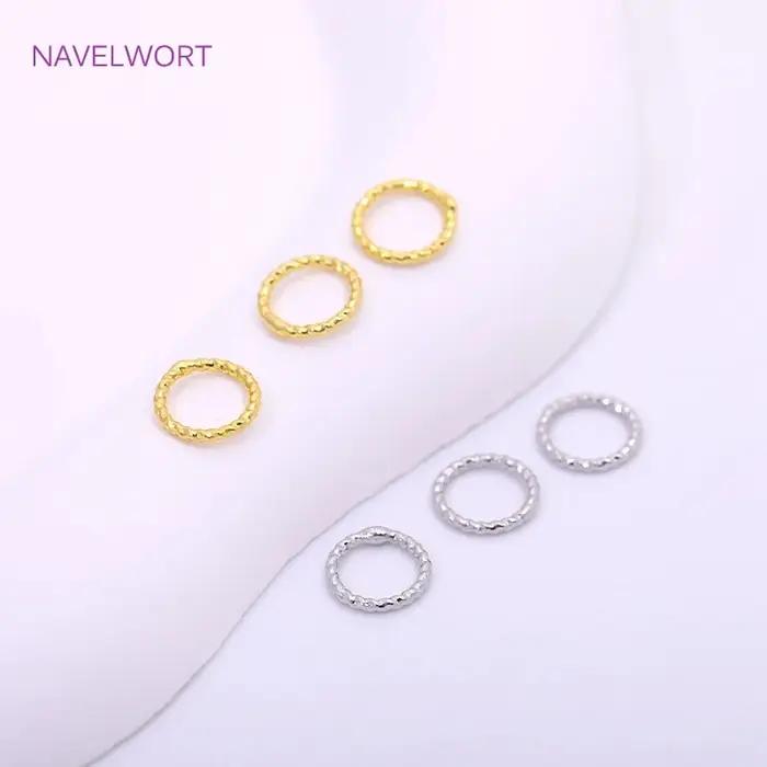 Bague fermée ronde plaquée or 18 carats en métal laiton pour créations de bijoux personnalisées et designs sophistiqués pour occasions spéciales