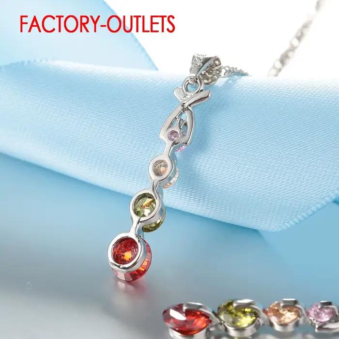 Ensemble de bijoux de mariée en argent Sterling 925 véritable