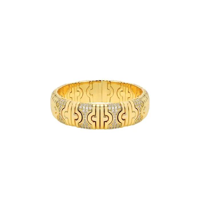 Bellux-Bracelet artificiel astique en Argent 925 Plaqué Or