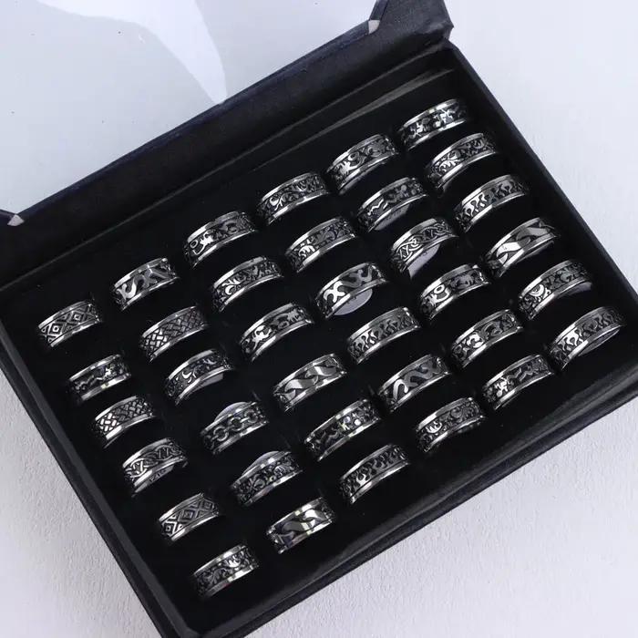 Bague Simple en acier inoxydable pour hommes et femmes