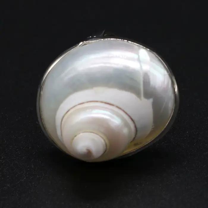 Bague ronde en pierre de coquillages naturels blancs style bohème pour femme bijou mode géométrique à porter pour occasions spéciales