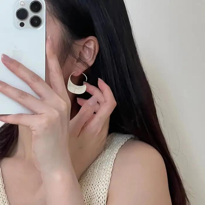 Boucles d'Oreilles Vintage Élégantes en Argent Sterling 925 pour Femmes, Bijoux Tendance, Accessoires de Fête, Cadeau Occasions Spéciales