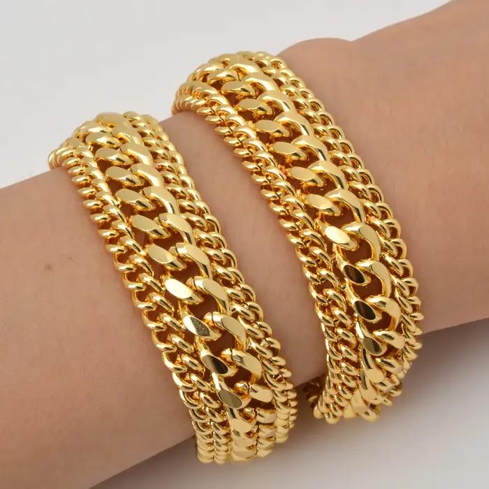 Bracelets de chaîne à maillons en cuivre de dubaï pour unisexe