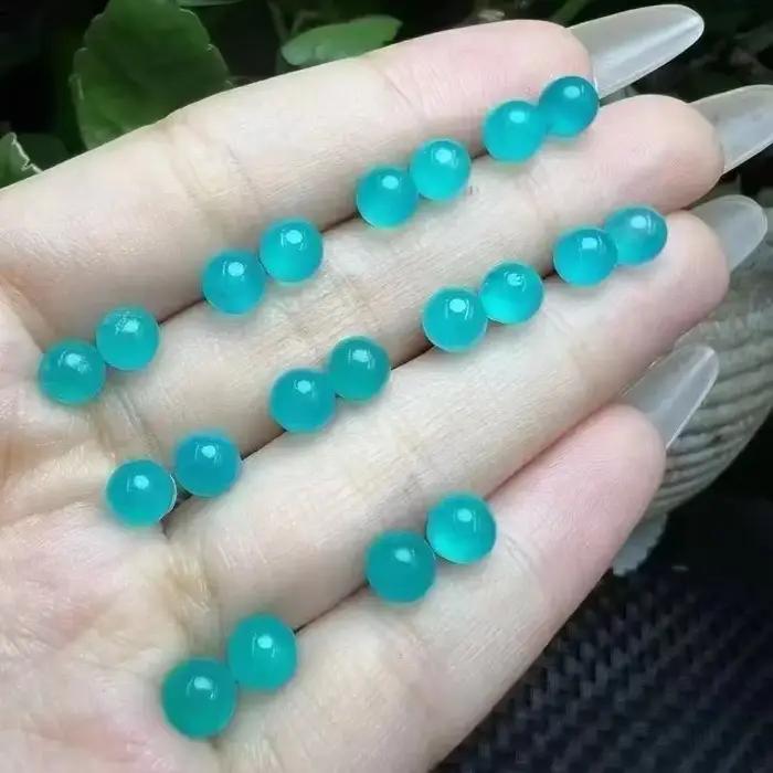 Boucles d'oreilles en argent 925 avec sphère de cristal d'amazonite naturelle