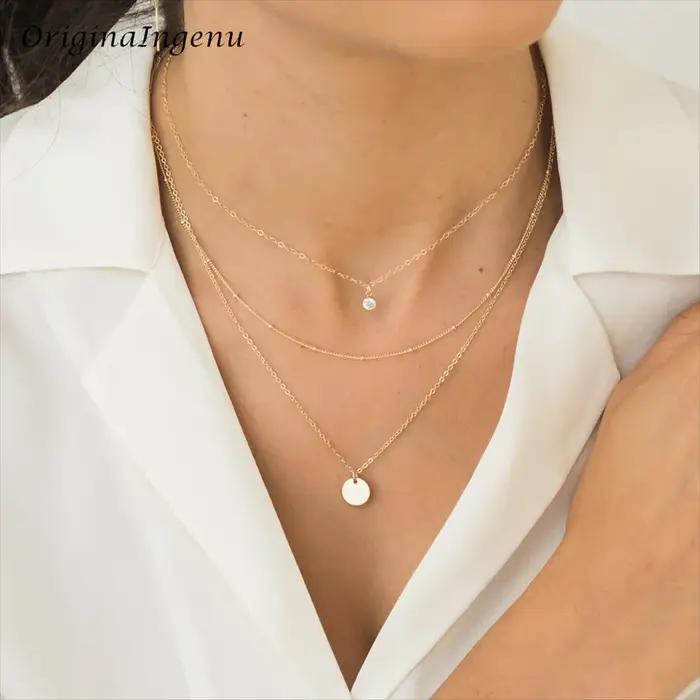 Ensemble de bijoux satellite rempli d'or 14 carats pour femmes
