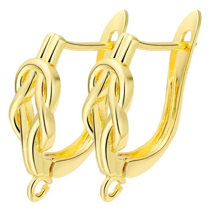 Fermoirs à crochet en cuivre plaqué or 18K et zirconie cubique AAA pour créations de bijoux personnalisées et hypoallergéniques femmes occasions spéciales