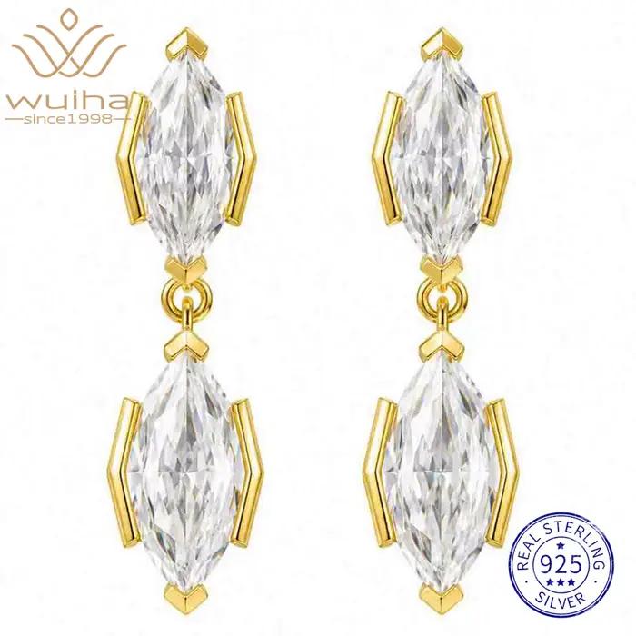 WUIHA – boucles d'oreilles Vintage en argent Sterling 925
