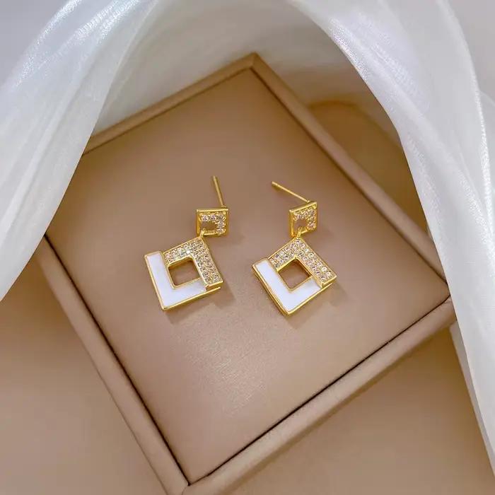 Ensemble de bijoux avec pendentif carré en émail cristal autrichien en acier inoxydable pour femmes, bijoux de costume africain, maxi collier et boucles d'oreilles pour les occasions spéciales