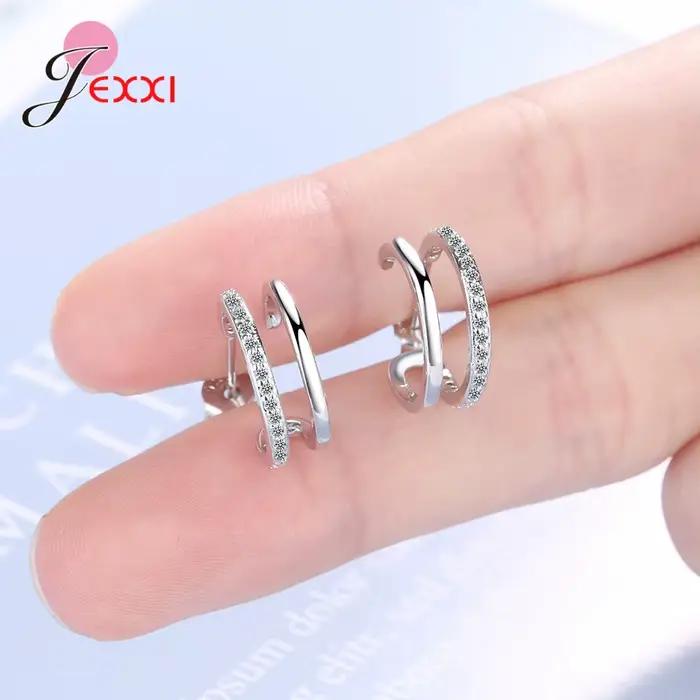 Boucles d'oreilles demi-cercle délicates pour femmes et filles