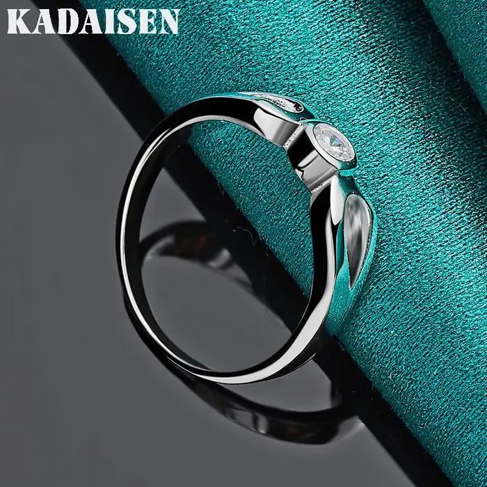 Zircon œil d'ange en argent sterling 925 7-10 # Bague pour femmes