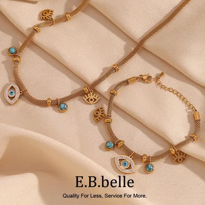 E.B.belle – collier en perles de Septum Turquoise pour femmes