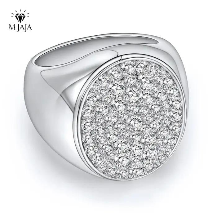 Bague moissanite complète en diamant Hip-hop pour hommes/femmes