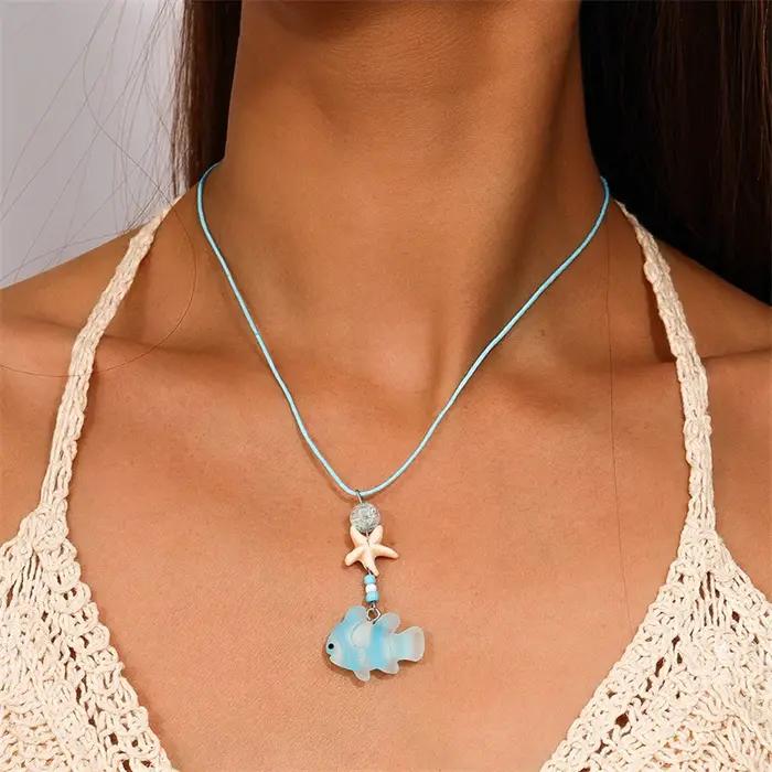 Collier étoile de mer tendance pour femmes et filles