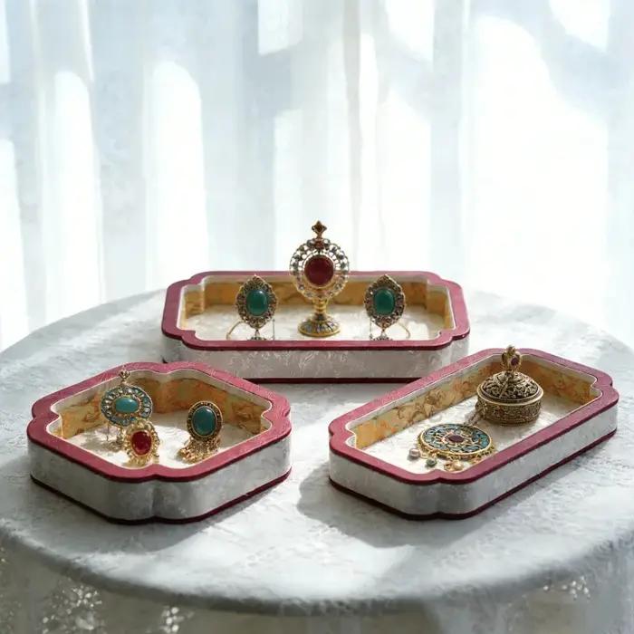 Ensemble de bijoux Royal Oriental Palace plateau de présentation et organisateur de luxe pour bracelets en jade cadeau élégant pour lAid occasions spéciales anniversaire demande en mariage mariage