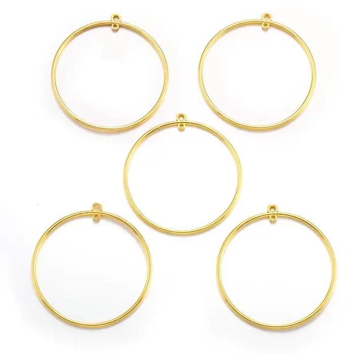 Boucles d'oreilles géométriques à double trou, 15 pièces, 3 tailles, breloques de connecteur pour boucles d'oreilles, colliers, pendentif, bricolage, résultats de bijoux B205