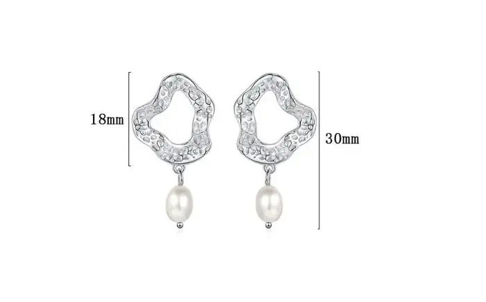 Amaiyllis-Boucles d'oreilles en perles baroques de Bergame irrégulières pour dames