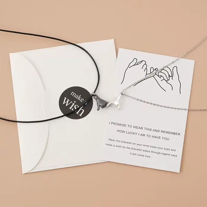 Pinky Promise Collier Lot de 2 pour Couple Meilleur Amoureux