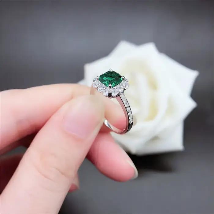 Bague en or blanc pur 18 carats pour femme