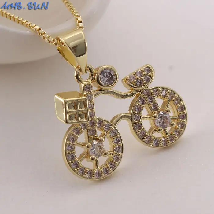 MHS.SUN Collier pendentif vélo brillant en zircon
