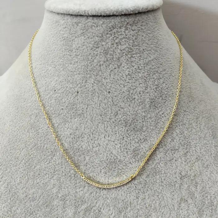 Collier Arc de Sourire Entièrement Sertie de Diamants