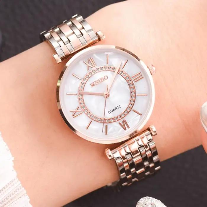 Luxe cristal femmes Bracelet montres haut de gamme mode diamant dames Montre à Quartz en acier Femme Montre-Bracelet Montre Femme Relogio