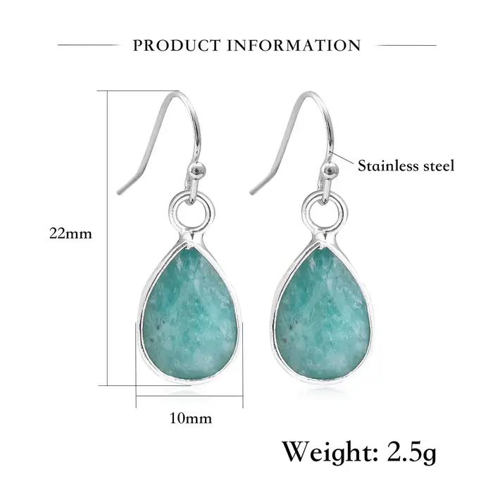 Boucles d'oreilles en pierre naturelle pour femmes