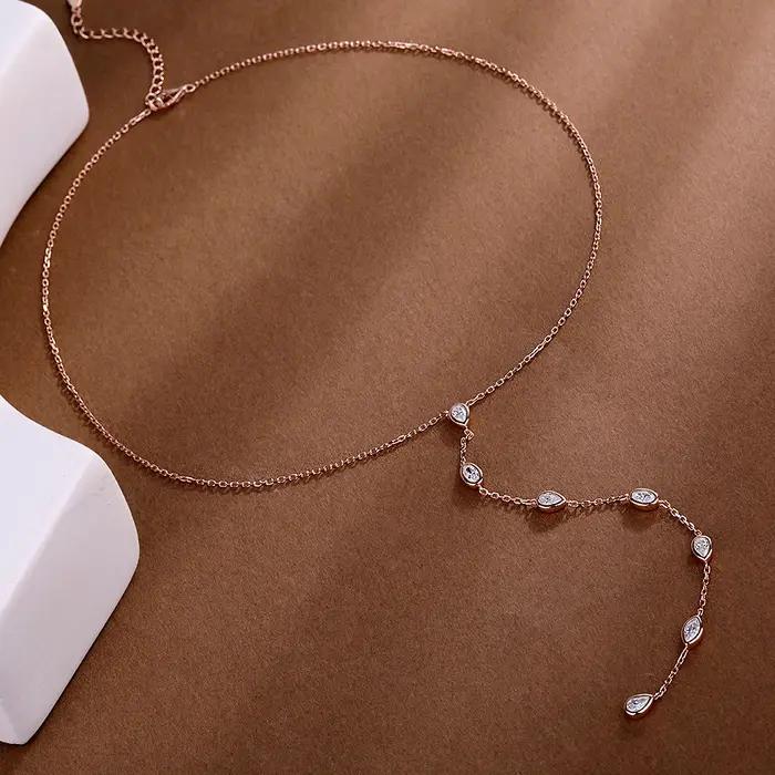 Collier Lariat Multi-Formes en Moissanite pour Femme