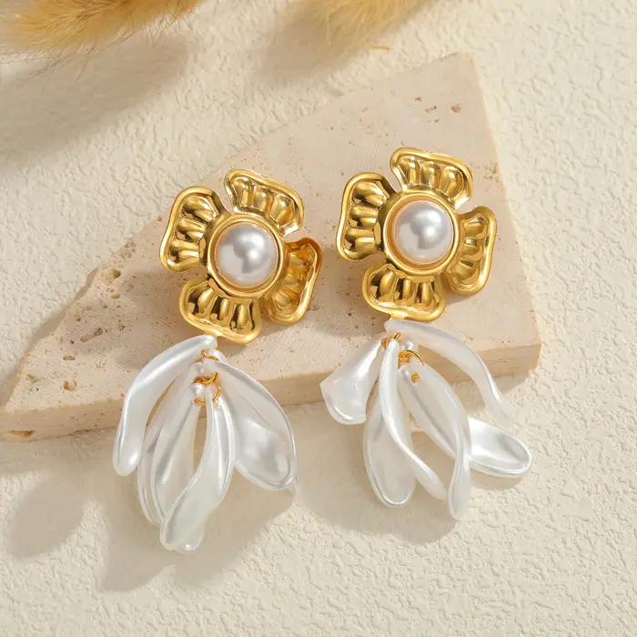 Atoztide – boucles d'oreilles longues en coquille d'ormeau pour femmes