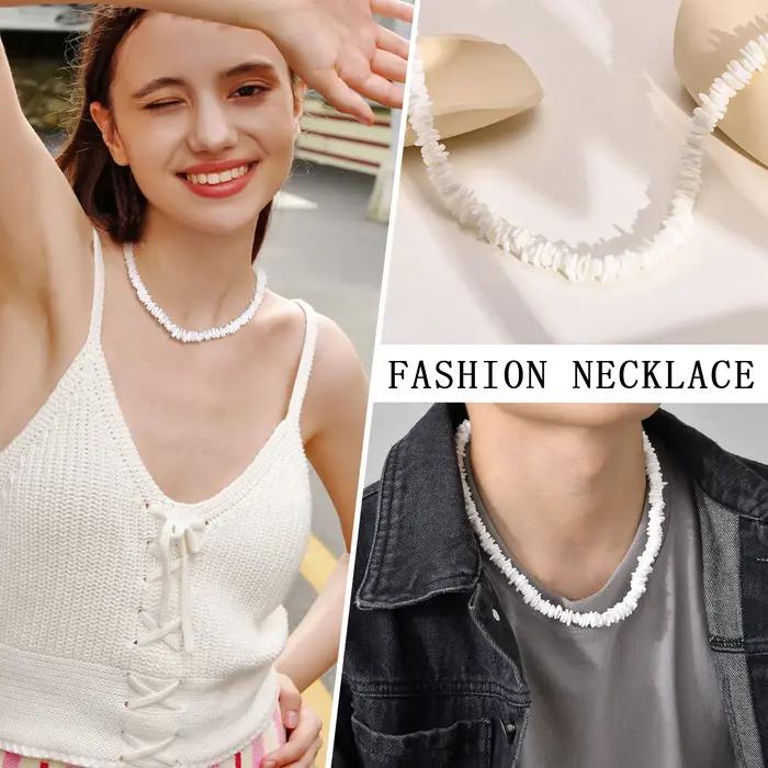 Collier bohème en chaîne de coquillage de Puka