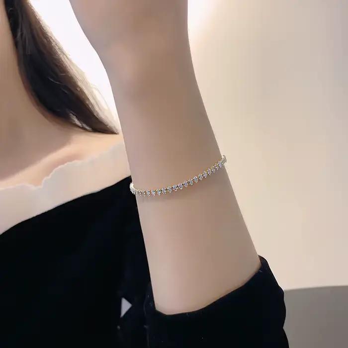 Bracelets géométriques en cristal romain de luxe pour femmes