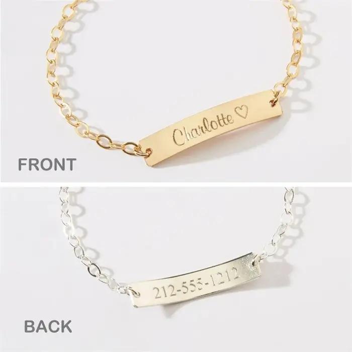 Bracelet lettre bijoux bébé nom personnalisé Bracelets or charme enfant ID