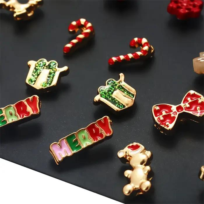 Superbes ensembles de boucles d'oreilles de Noël pour femmes comprenant des pièces en alliage flocon de neige nœud papillon divers thèmes disponibles bijoux saisonniers idéaux
