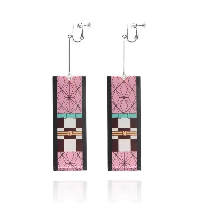 Boucles d'oreilles Tanjiro en acrylique pour femmes et filles