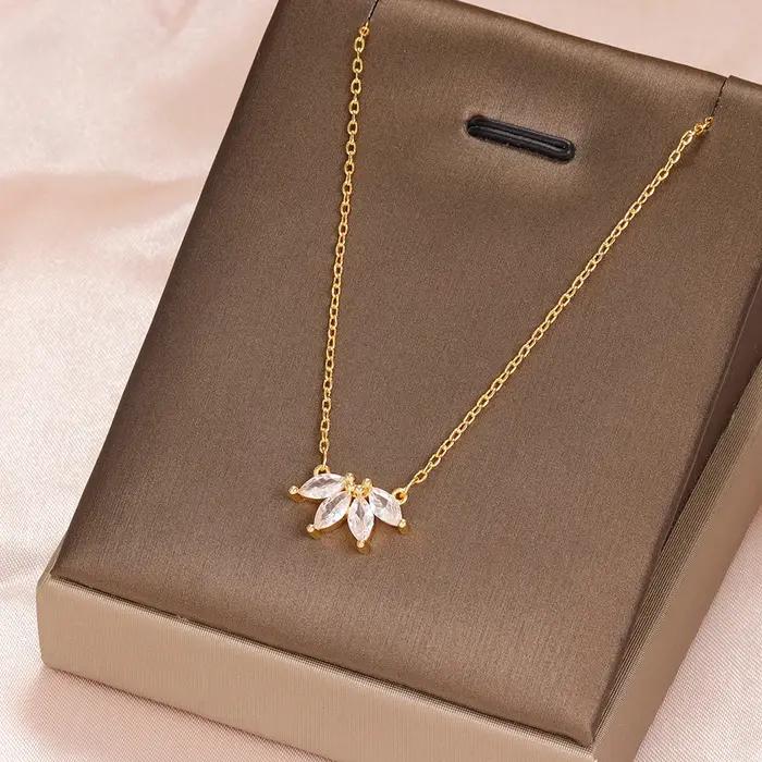 Collier Simple en acier inoxydable pour femmes